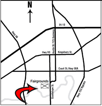 Location of the Guadalupe County Rair and PRCA Rodeo